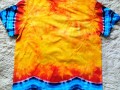 Batikované tričko - Oheň a voda