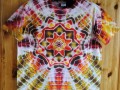 Batikované tričko L - Prozářený les