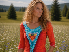 Batik.tričko 2XL -U lesního pramene