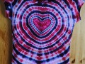Batikované tričko  - Srdce na dlani