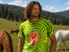 Batik.tričko 2XL -U lesního pramene