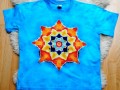 Batikované tričko - Zářící hvězda