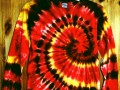 Batikované tričko - Ohnivá spirála