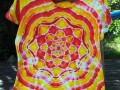 Batik.tričko XL - Korálový květ