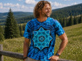 Batik. tričko XL -V moři blankytném