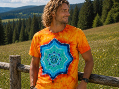Batik. tričko  - V medu květ