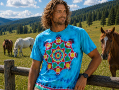 Batik.tričko 2XL -U lesního pramene