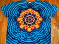 Batik. tričko - Mandala ve vlnách