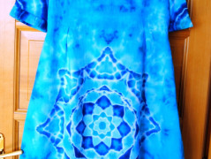 Batikované tričko XL - Pouštní růže