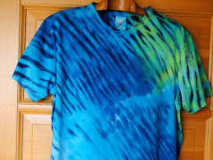 Batik. tričko- Moře kvete