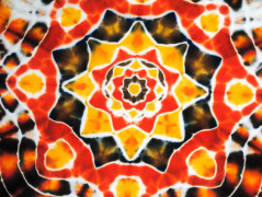 Batik.tričko XXL - Květ ve vlnách