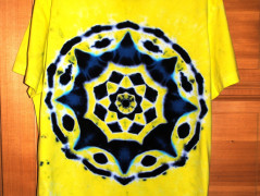 Batik.tričko XXL - Květ ve vlnách