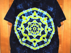 Batik.tričko XXL - Květ ve vlnách