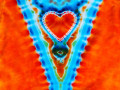 Batik. tričko - Ohnivé srdce
