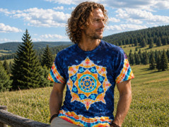 Batik.tričko L - Peace sign