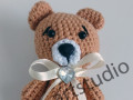 Háčkovaný medvídek béžový