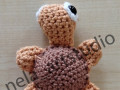 Háčkovaná želvička béžovo-hnědá
