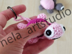 Háčkovaná želvička modrá