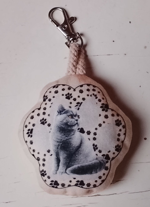 Přívěsek britská kočka přívěsek kočka klíčenka tlapka britská kočka 