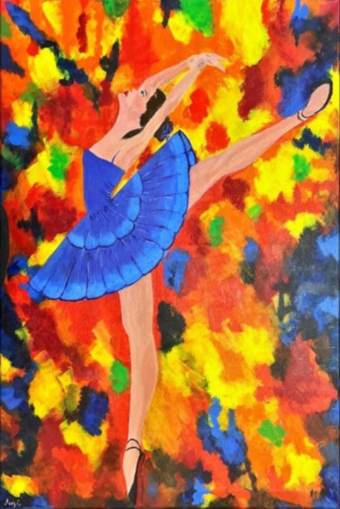 Rytmy ohně od Mary G akryl umění baletka mary g rytmy ohně 