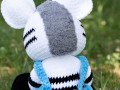 Velká ručně háčkovaná zebra