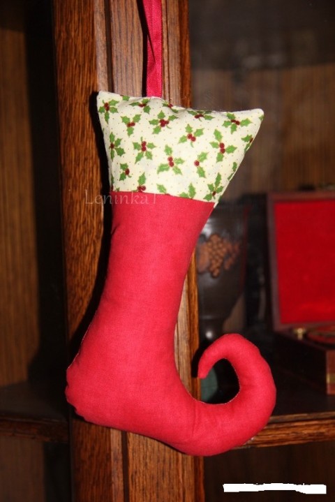 Vánoční bota vánoce textil 