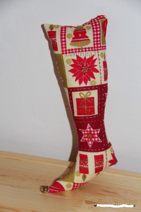 Vánoční bota ozdoby vánoce textil bota 