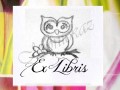 Ex libris sova... Omyv. razítko.