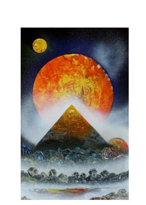 Odlesk starej civilizácie pyramída obraz 