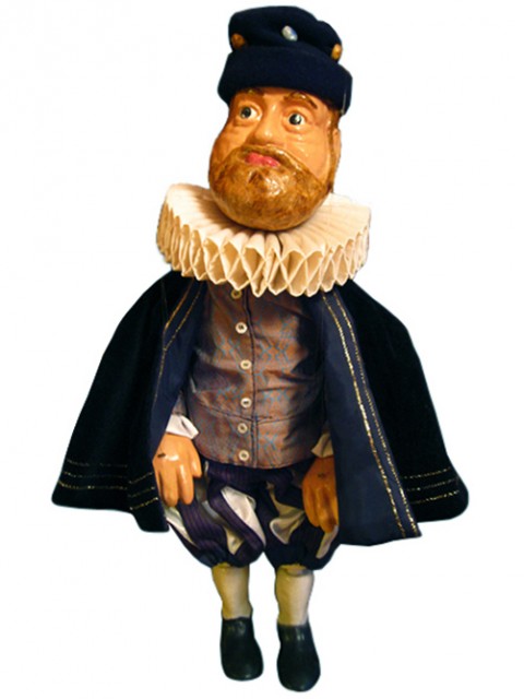 Keramická loutka - Rudolf II. loutka marioneta keramika ceramics puppet marrionette 