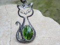 Kočička Elba - náhrdelník se sklem