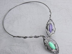 Amulet - turritella, říční perly