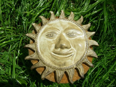 Sluníčko dekorace keramika zahrada dům sluníčko chalupa 