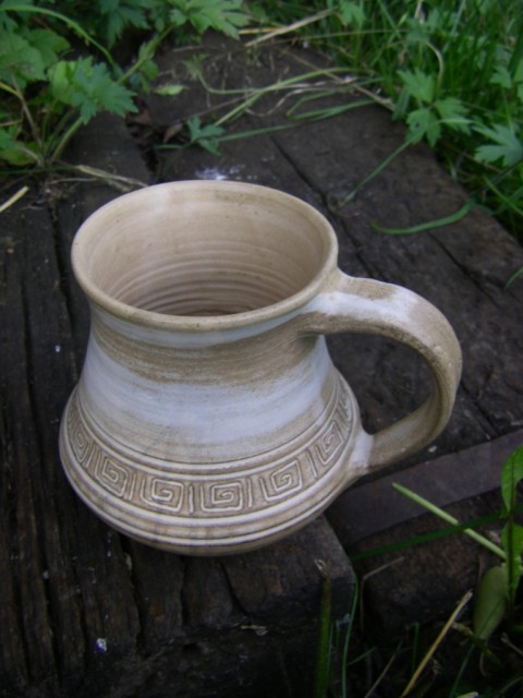 Korbel I dárek keramika přírodní bílek pivo půllitr 