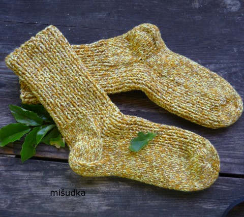 žluté ponožky 19 27-28cm ponožky nohy dámské příjemné oranžové žluté pánské 