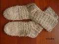 béžové ponožky 52 - délka 23-24cm