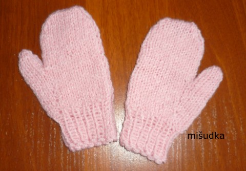 dětské růžové rukavice 4 dětské růžové návleky rukavice ruce příjemné palčáky 