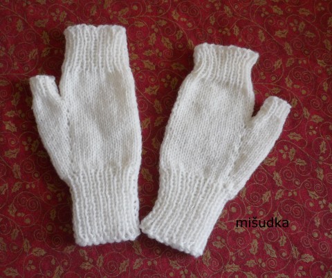návleky na ruce bílé 10 bílé návleky rukavice dámské ruce příjemné bezprsťáky štulpny světle modré okrové světlehnědé 