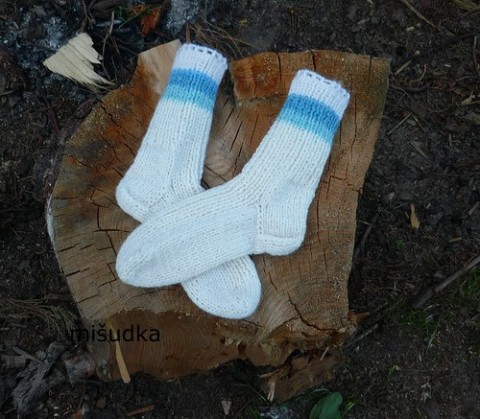 Dětské bílé 31 - délka 19-20cm bílé dětské ponožky nohy příjemné s proužky 