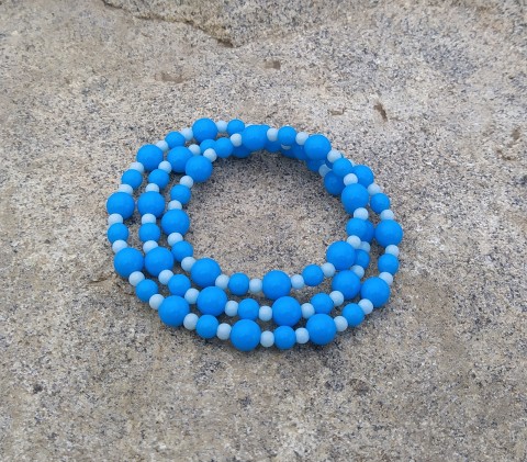 Pro malou parádnici #2 náhrdelník náramek děti modrá sada dětské modré set 
