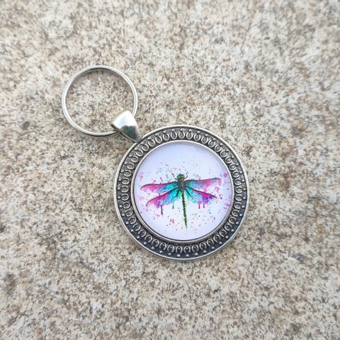 Přívěsek vážka #9 přívěsek pestrobarevné dárek barevné růžová klíče klíčenka ozdoba tyrkysová vážka křídla barevný drobnost pestrobarevný vážky pozornost purpurová na kabelku na klíče dragonfly 