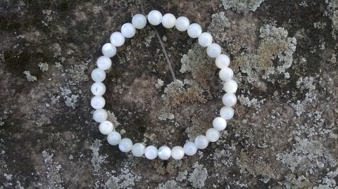náramek: perleť bílá (2) náramek perleť bílá kuličky dáre 