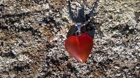náhrdelník: srdce karneol náhrdelník minerál srdce karneol 