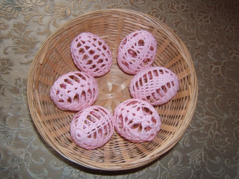 Sada 6 ks háčkovaných vajíček háčkovaná vajíčka velikonoční 
