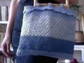 Háčkovaná taška modrá