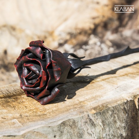 Kovaná růže bez lístků RUDÁ dárek květina výročí žena růže valentýn dívka rostlina růžička 