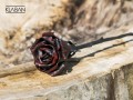 Kovaná růže bez lístků RUDÁ
