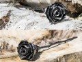 Kovaná růže bez lístků ČIRÁ