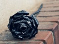 Kovaná růže bez lístků STŘÍBRNÁ