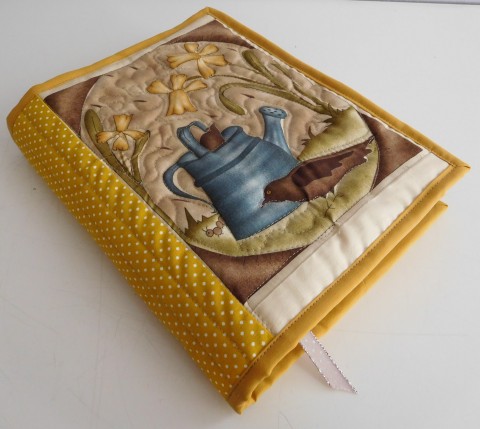 Jaro - obal na knihu originální dárek bavlna obrázek jaro autorský obal na knihu jediný patchwork-quilting 